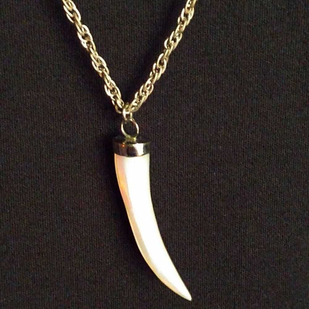 shell 'shark tooth' necklace